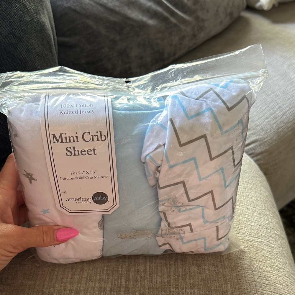 New Mini Crib Sheet - Set of 3